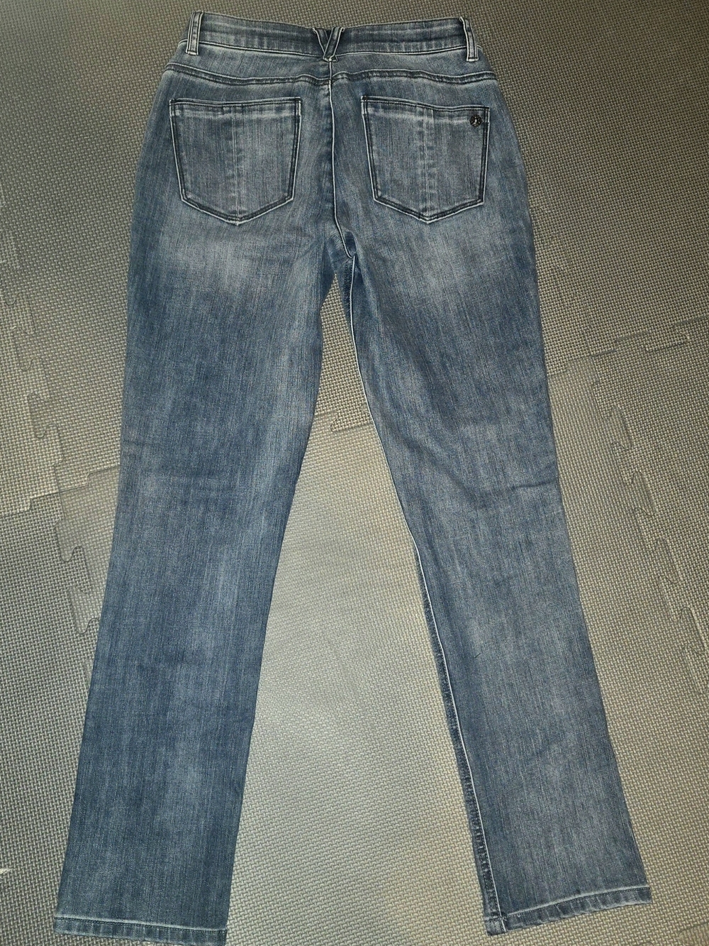 Democracy Women's Straight Leg Faded Blue Jeans - Picture 3 of 3